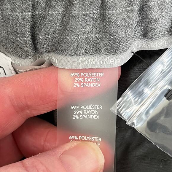 Calvin Klein Gray Pinstripe Straight-Leg High Rise Cropped Trouser Pants 14 NWT - Picture 11 of 14